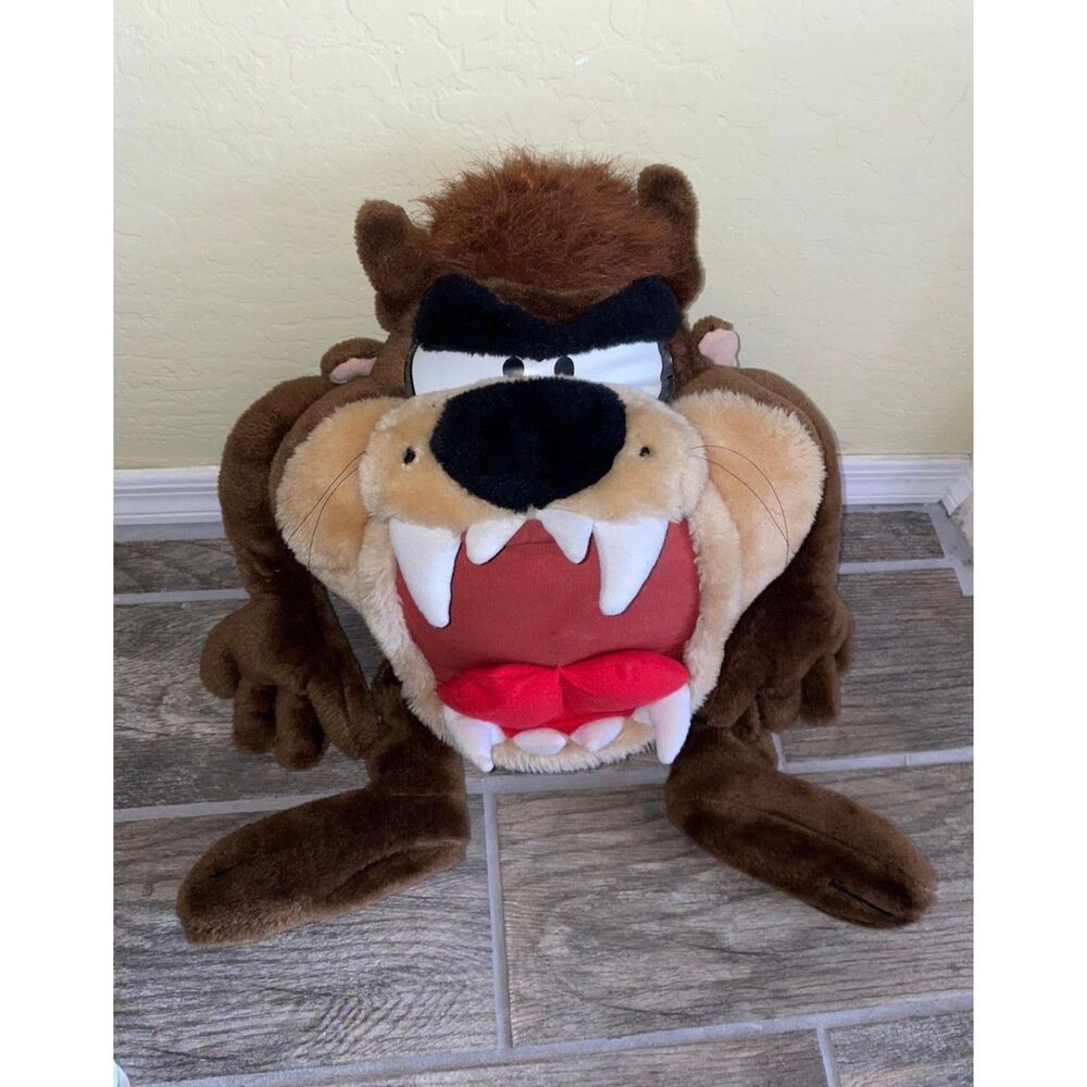 Looney Tunes Taz Tasmanian Devil Warner Bros 1994 Plush Stuffed 21” coyote
